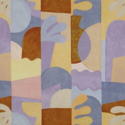 Canvas Digital bunte wilde Formen - beige