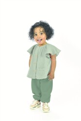 Musselin Gold Striche - helllila