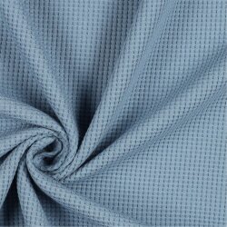 Waffeljersey Organic - schattenblau