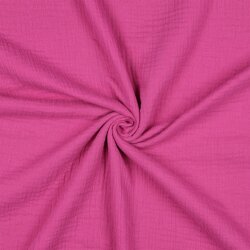 Musselin Uni *Vera*  - dunkelpink