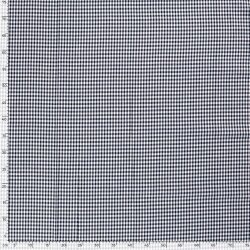 Baumwollpopeline garngefärbt Vichy Karo 5mm - nachtblau
