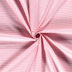 Baumwollpopeline garngefärbt Vichy Karo 5mm - rosa