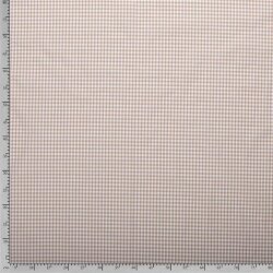 Baumwollpopeline garngefärbt Vichy Karo 5mm - beige