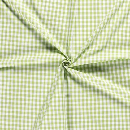 Baumwollpopeline garngefärbt - Vichy Karo 10mm frühlingsgrün