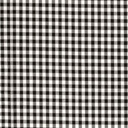Baumwollpopeline garngefärbt - Vichy Karo 10mm schwarz