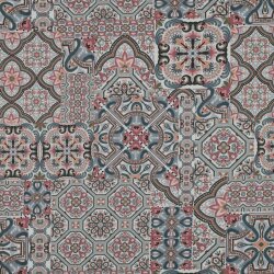 Canvas Digital orientalisches Mosaik - weiss/dunkelblau