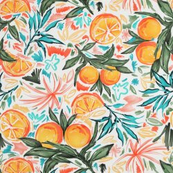 Canvas Digital Orangen - weiss