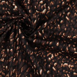 Baumwollbatist Tiere  - schwarz