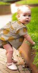 Musselin LEMONS - weiß