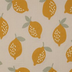 Musselin große Zitronen - sand