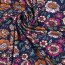 Baumwolljersey Blumen - dunkelblau