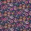 Baumwolljersey Blumen - dunkelblau