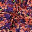 Baumwolljersey Digital Blumen - dunkelblau