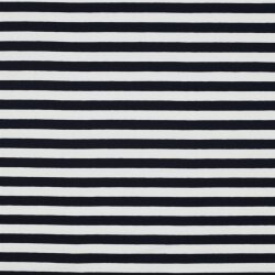 Baumwolljersey Streifen - dunkelblau
