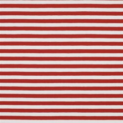 Baumwolljersey Streifen - steinrot
