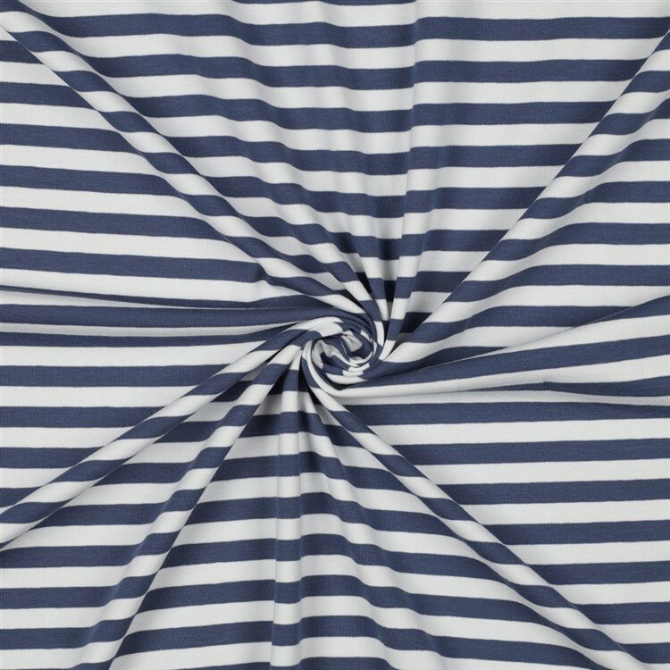 Baumwolljersey Streifen - jeans