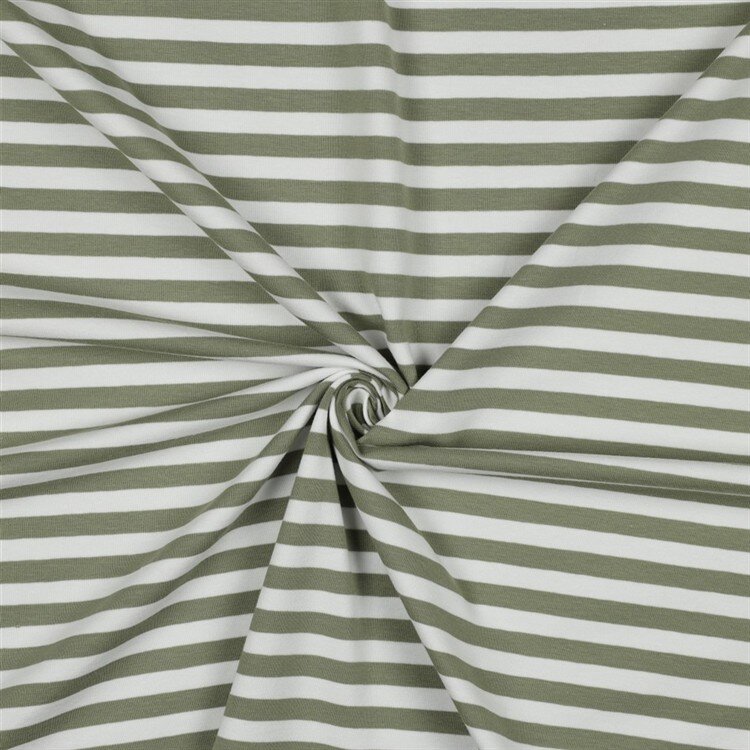 Baumwolljersey Streifen - softaltgrün