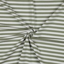Baumwolljersey Streifen - softaltgrün