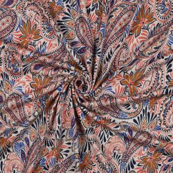 Viskose Jersey Digital Paisley - orange