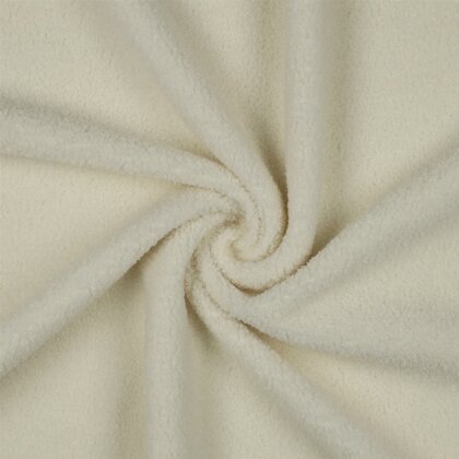 Teddystoff Doppelseitig Uni - creme