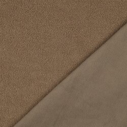 Teddystoff Doppelseitig Uni - sand