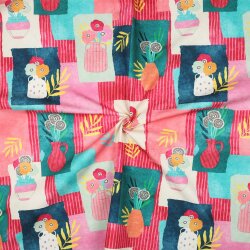 Canvas Digital bunte Vasen - hellpink