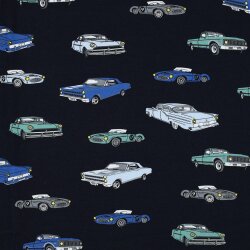 Baumwolljersey Oldtimer - nachtblau