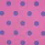 French Terry grosse lila Punkte - rosa