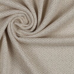 Strickstoff Jacquard Lurex - creme