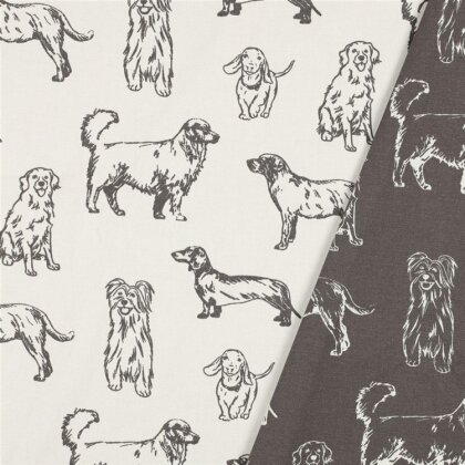 Canvas Hunde - creme/mittelgrau