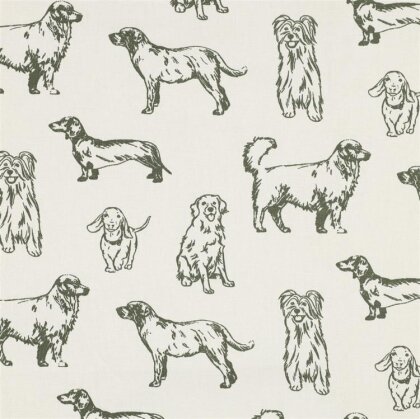 Canvas Hunde - creme/oliv