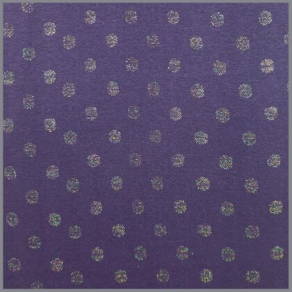 0,3 Meter - Bündchen Lurex Multicolor dots lila
