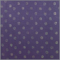 0,3 Meter - Bündchen Lurex Multicolor dots lila