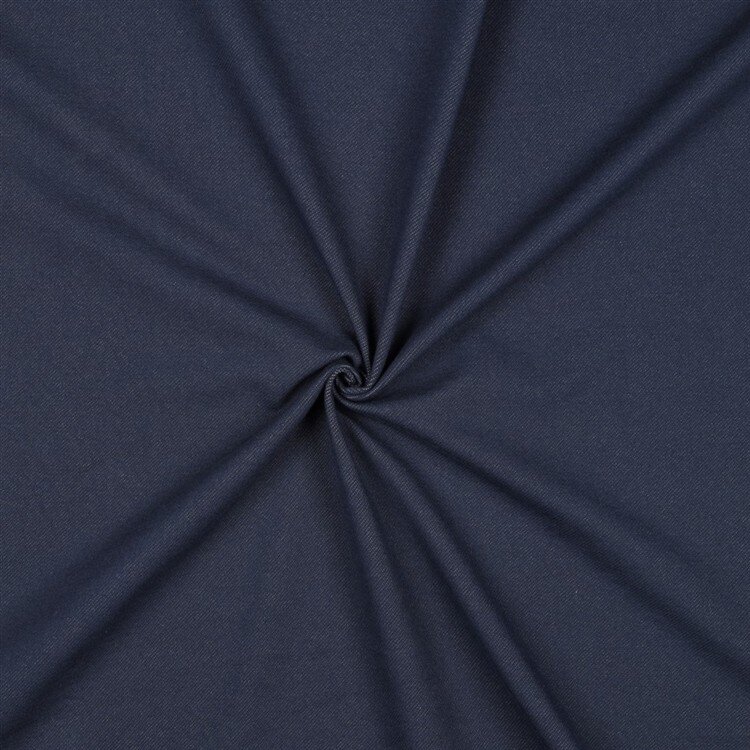 Baumwolljersey Jeans-Optik - dunkelstahlblau