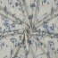 Canvas Digital Blumenzeichnungen - blau/creme