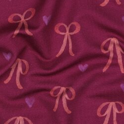 Ganzjahressweat Digital BOWS & Herzen - fuchsia