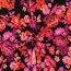 Baumwolljersey Digital Blumen - schwarz
