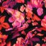 Baumwolljersey Digital Blumen - schwarz