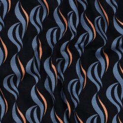 Viskose Jersey Abstrakt - dunkelblau