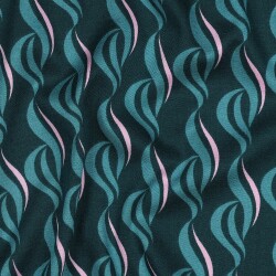 Viskose Jersey Abstrakt - dunkelpetrol