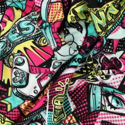 Baumwolljersey Digital Manga Skateboard - pink