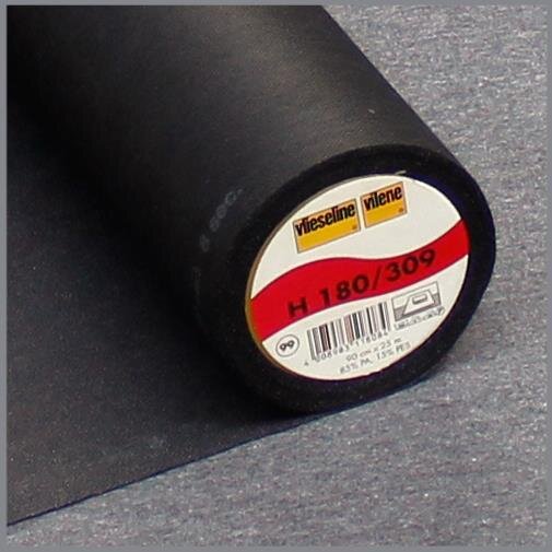 Vlieseline - Vlieseinlage H 180 schwarz  90cm
