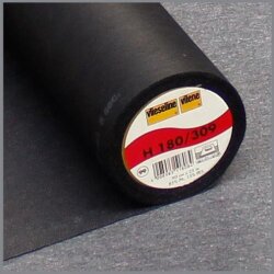 Vlieseline - Vlieseinlage H 180 schwarz  90cm