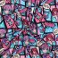 Baumwolljersey Digital Manga Girl - hellblau