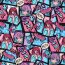 Baumwolljersey Digital Manga Girl - hellblau