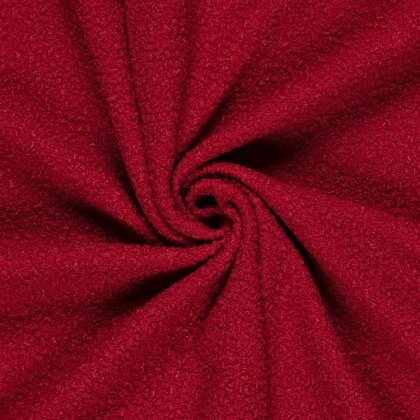 Bouclé Mantelstoff Uni *Marie* - rot