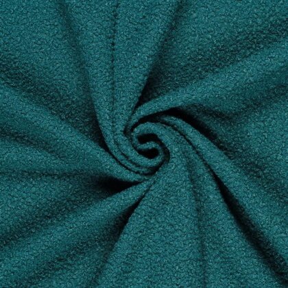 Bouclé Mantelstoff Uni *Marie* - petrol
