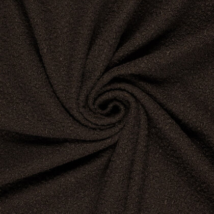 Bouclé Mantelstoff Uni *Marie* - espresso