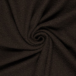 Bouclé Mantelstoff Uni *Marie* - espresso