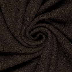 Bouclé Mantelstoff Uni *Marie* - espresso